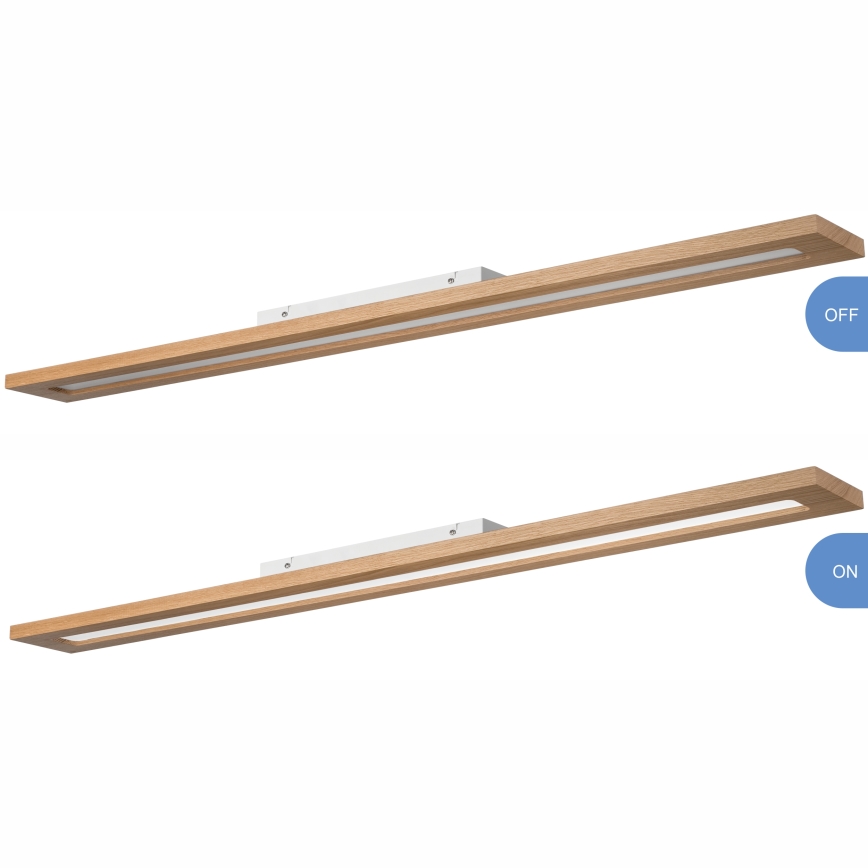 Brilagi - LED RGBW Aptumšojams panelis WOODY FRAME LED/34W/230V 11,5x123 cm 2700-6500K ozols + tālvadības pults