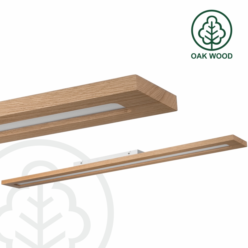 Brilagi - LED RGBW Aptumšojams panelis WOODY FRAME LED/34W/230V 11,5x123 cm 2700-6500K ozols + tālvadības pults