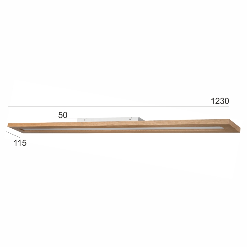 Brilagi - LED RGBW Aptumšojams panelis WOODY FRAME LED/34W/230V 11,5x123 cm 2700-6500K ozols + tālvadības pults