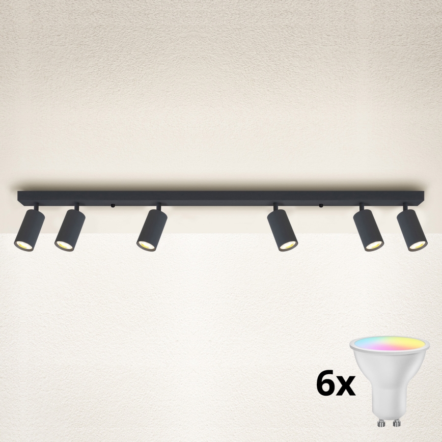 Brilagi - LED RGBW aptumšojams punktveida gaismeklis SELE 6xGU10/6,5W/230V 2700-6500K antracīts