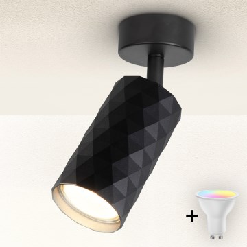 Brilagi - LED RGBW aptumšojams spot gaismeklis SELE DIAMANT 1xGU10/6W/230V 3000K Wi-Fi melns