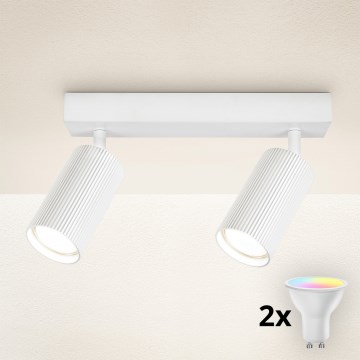 Brilagi - LED RGBW aptumšojams spot gaismeklis SELE MODERN 2xGU10/4,8W/230V 3000K balts + tālvadības pults