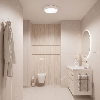 BRILAGI - LED RGBW aptumšojama vannas istabas griestu lampa CLARE 2xE27/12W/230V 2700-6500K Ø 30 cm IP54 balta