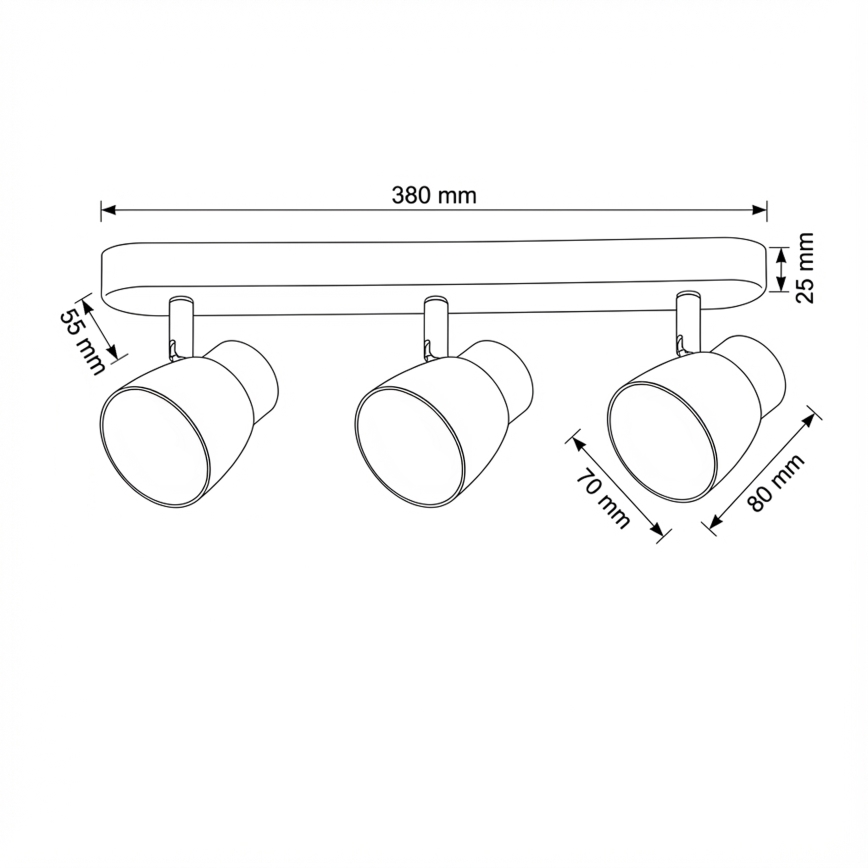 Brilagi - LED RGBW aptumšojams virziena gaismeklis NUGGET 3xGU10/4,8W/230V melns/zeltains