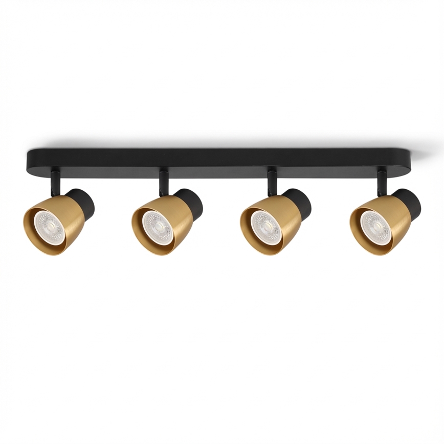 Brilagi - LED RGBW punktveida gaismeklis ar regulējamu spilgtumu NUGGET 4xGU10/6W/230V 2700-6500K Wi-Fi melns/zelts