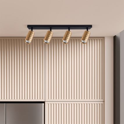 Brilagi - LED RGBW regulējams spotgaismeklis SELE DIAMANT 4xGU10/4,8W/230V 3000K zelta + tālvadība