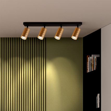 Brilagi - LED RGBW regulējams spotgaismeklis SELE DIAMANT 4xGU10/4,8W/230V 3000K zelta + tālvadība