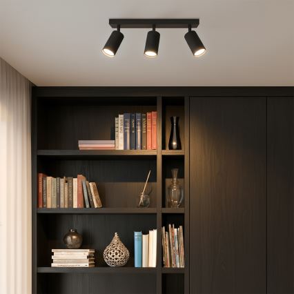 Brilagi - RGBW LED dimmējams virziena gaismeklis SELE MODERN 3xGU10/4,8W/230V 3000K melns + tālvadības pults