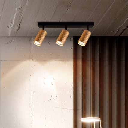 Brilagi - LED RGBW ar spilgtuma regulēšanu punktveida gaismeklis SELE DIAMANT 3xGU10/4,8W/230V 3000K zelta + tālvadība