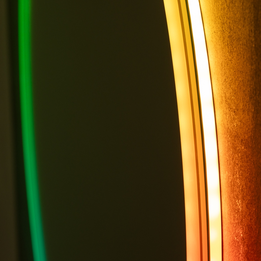 Brilagi - LED RGBW vannas istabas apsildāmais spogulis AVA PRO LED/18W/230V Ø 60 cm IP44 CRI 90 aptumšojams + CCT