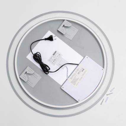 Brilagi - LED RGBW vannas istabas apsildāmais spogulis AVA PRO LED/18W/230V Ø 60 cm IP44 CRI 90 aptumšojams + CCT