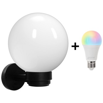 Brilagi - LED RGBW ar regulējamu spilgtumu āra sienas gaismeklis HARBOR 1xE27/15W/230V 2700-6500K IP33 melns/balts