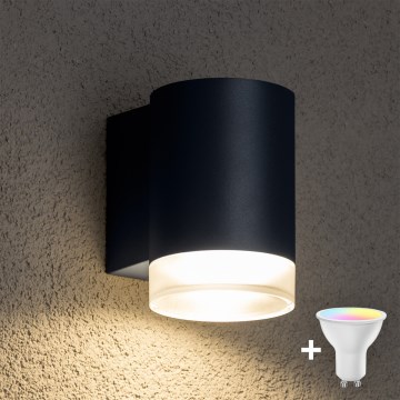 Brilagi - LED RGBW ar regulējamu spilgtumu āra sienas gaismeklis MATERA 1xGU10/6W/230V 3000K IP54 antracīts + tālvadības pults