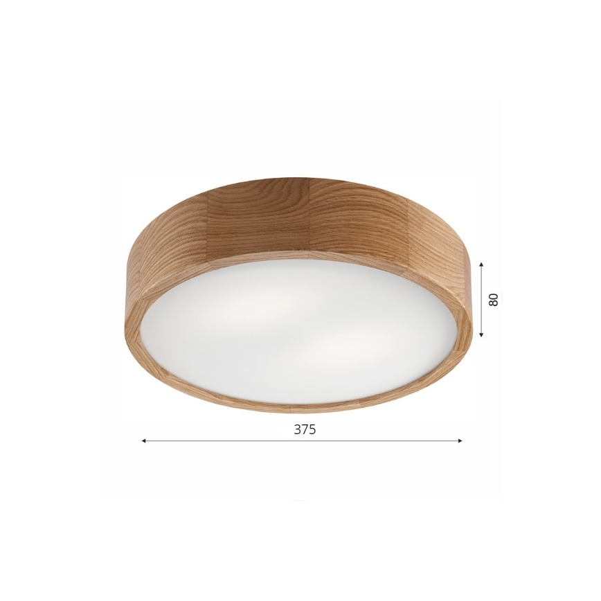 Brilagi - LED RGBW griestu lampa CARVALHO ar regulējamu spilgtumu 2xE27/9W/230V 2700-6500K Wi-Fi ozols pr. 37,5 cm