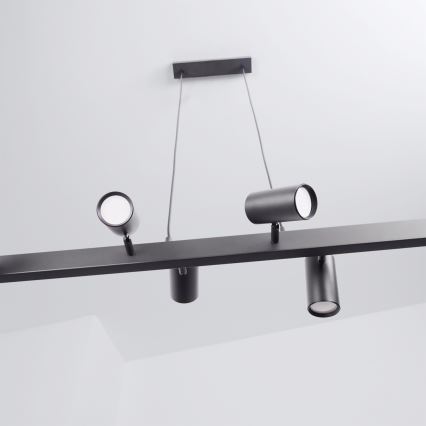 BRILAGI - LED RGBW dimējama lustra uz troses SELE 6xGU10/6,5W/230V 2700-6500K melna + tālvadības pults