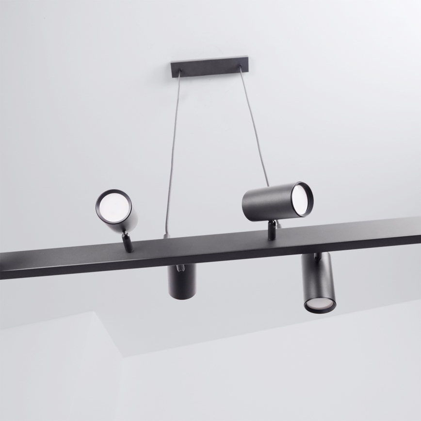 BRILAGI - LED RGBW dimējama lustra uz troses SELE 6xGU10/6,5W/230V 2700-6500K melna + tālvadības pults