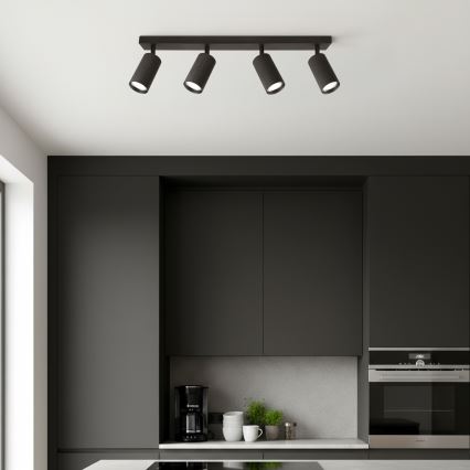 Brilagi - LED RGBW regulējams virziena gaismeklis SELE MODERN 4xGU10/4,8W/230V 3000K melns + tālvadība