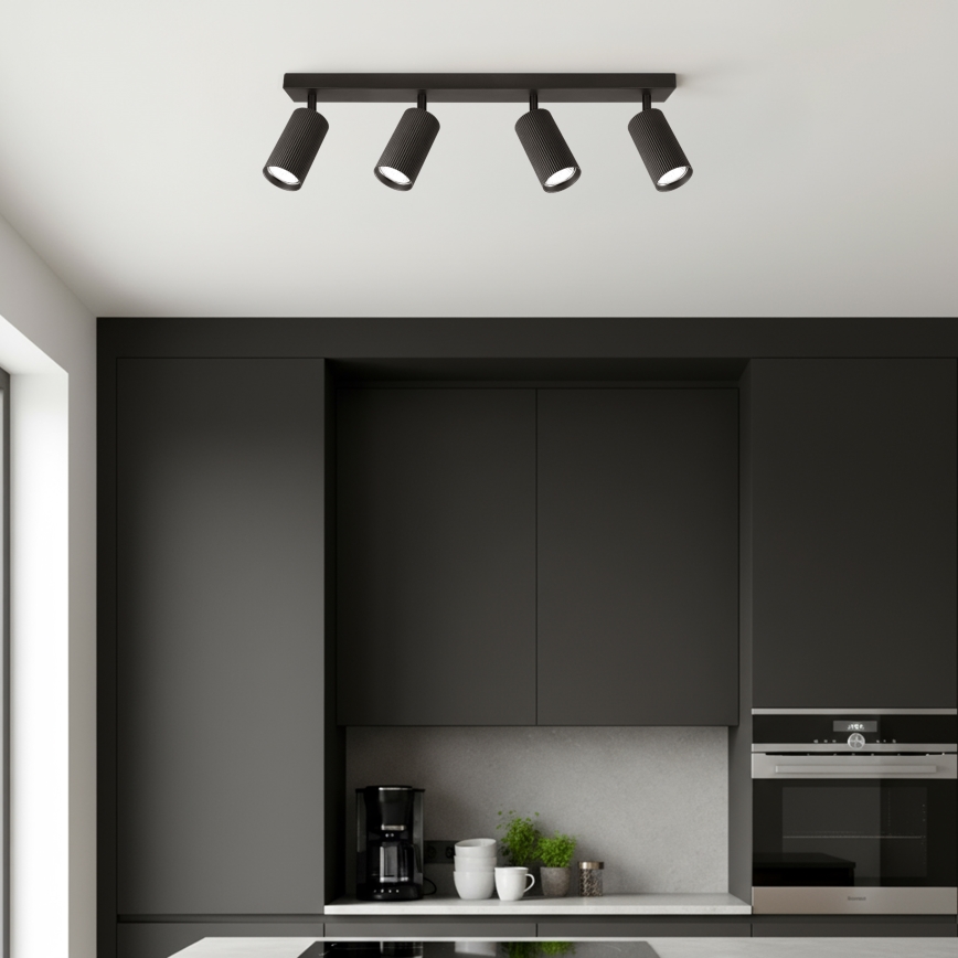 Brilagi - LED RGBW regulējams virziena gaismeklis SELE MODERN 4xGU10/4,8W/230V 3000K melns + tālvadība