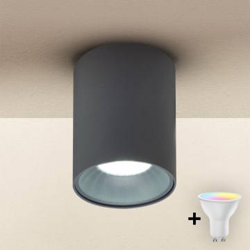 Brilagi - LED RGBW ar regulējamu spilgtumu spot gaismeklis TRINE 1xGU10/4,8W/230V 3000K antracīts + tālvadības pults