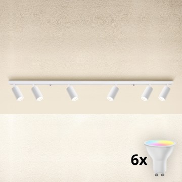 Brilagi - LED RGBW ar regulējamu spilgtumu spotgaismeklis SELE MODERN 6xGU10/6,5W/230V 2700-6500K Wi-Fi balts