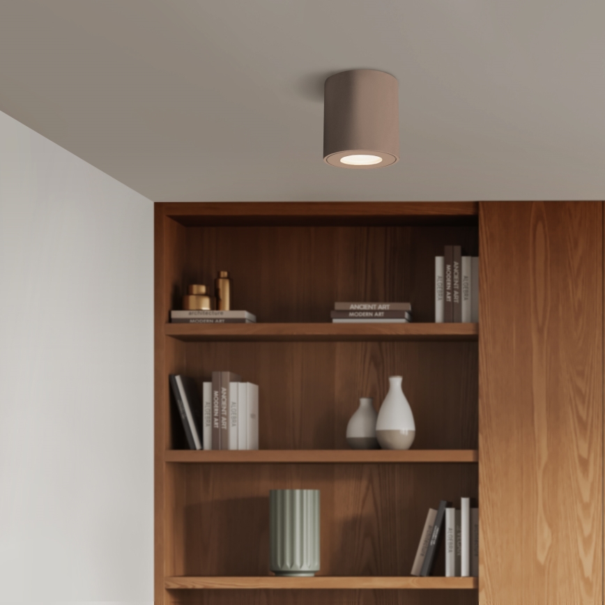 Brilagi - LED RGBW aptumšojams vannas istabas gaismeklis MIA 1xGU10/4,8W/230V 3000K 84x80 mm bēšs IP54 + tālvadības pults