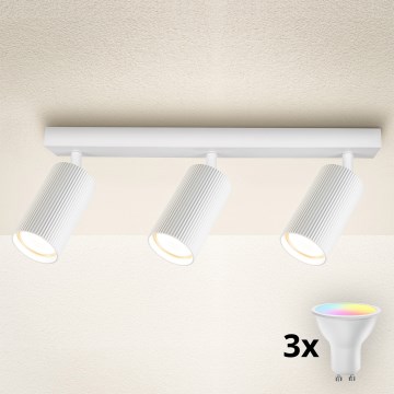 Brilagi - LED RGBW ar regulējamu spilgtumu virziena gaismeklis SELE MODERN 3xGU10/6,5W/230V 2700-6500K Wi-Fi balts