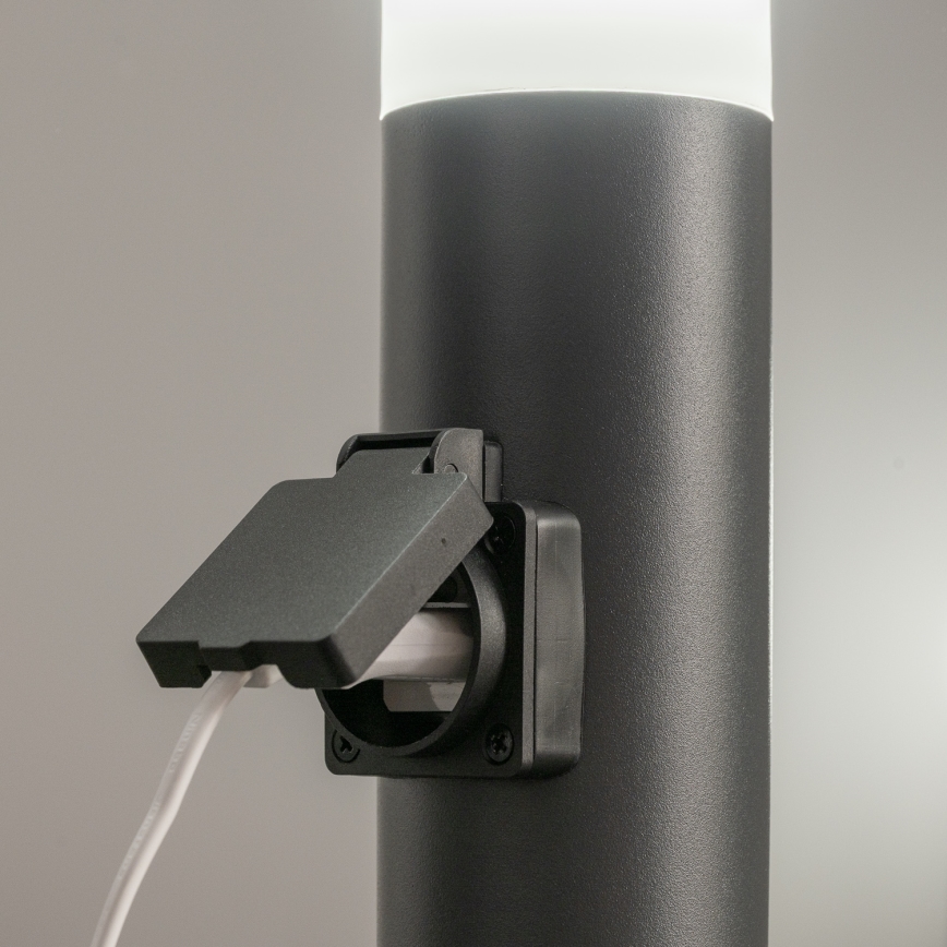 BRILAGI - LED RGBW dimējama āra lampa ar iebūvētu kontaktligzdu ELIA 1xE27/6,5W/230V 2700-6500K IP44 Wi-Fi 50 cm antracīts