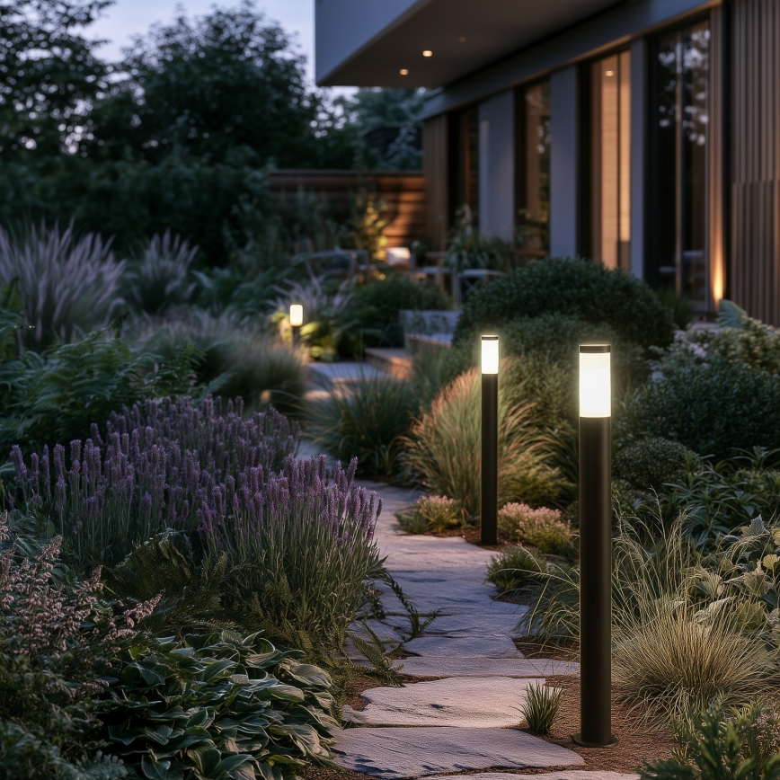 BRILAGI - LED RGBW regulējamā āra lampa ELIA 1xE27/6,5W/230V 2700-6500K IP44 Wi-Fi 100 cm antracīts