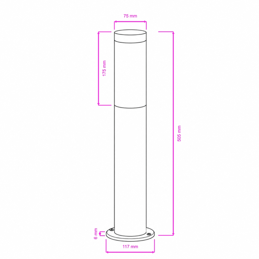 BRILAGI - LED RGBW Dimējama āra lampa ELIA 1xE27/6,5W/230V 2700-6500K IP44 Wi-Fi 50 cm matēts hroms