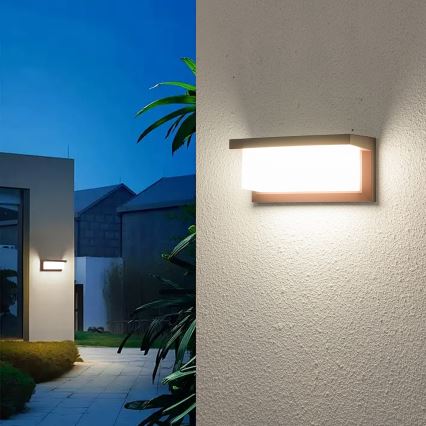 Brilagi - LED RGBW regulējams āra sienas gaismeklis BRICKY 1xE27/15W/230V 2700-6500K IP54 brūns