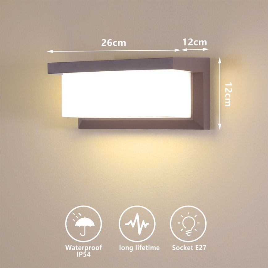 Brilagi - LED RGBW regulējams āra sienas gaismeklis BRICKY 1xE27/15W/230V 2700-6500K IP54 brūns