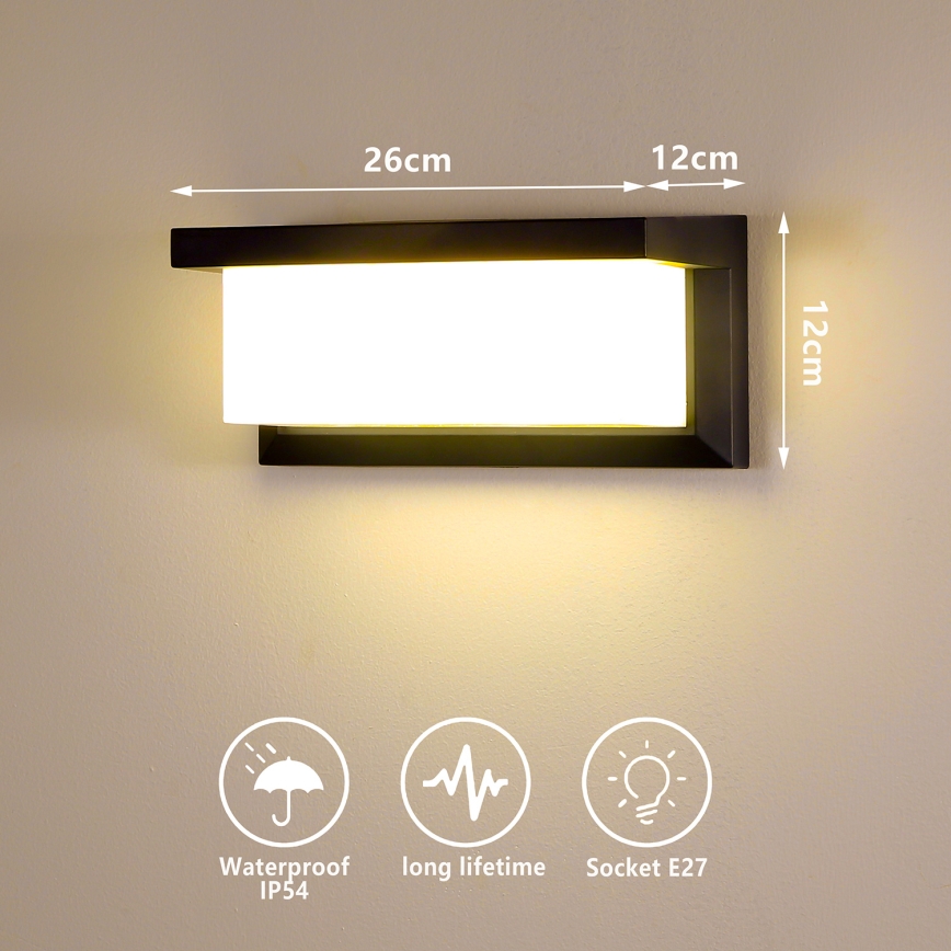 Brilagi - LED RGBW dimmējams āra sienas gaismeklis BRICKY 1xE27/15W/230V 2700-6500K IP54 melns
