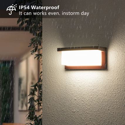 Brilagi - LED RGBW regulējams āra sienas gaismeklis BRICKY 1xE27/9W/230V 2700-6500K IP54 brūns