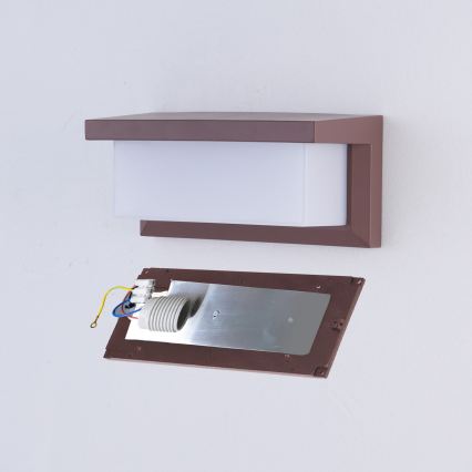 Brilagi - LED RGBW regulējams āra sienas gaismeklis BRICKY 1xE27/9W/230V 2700-6500K IP54 brūns