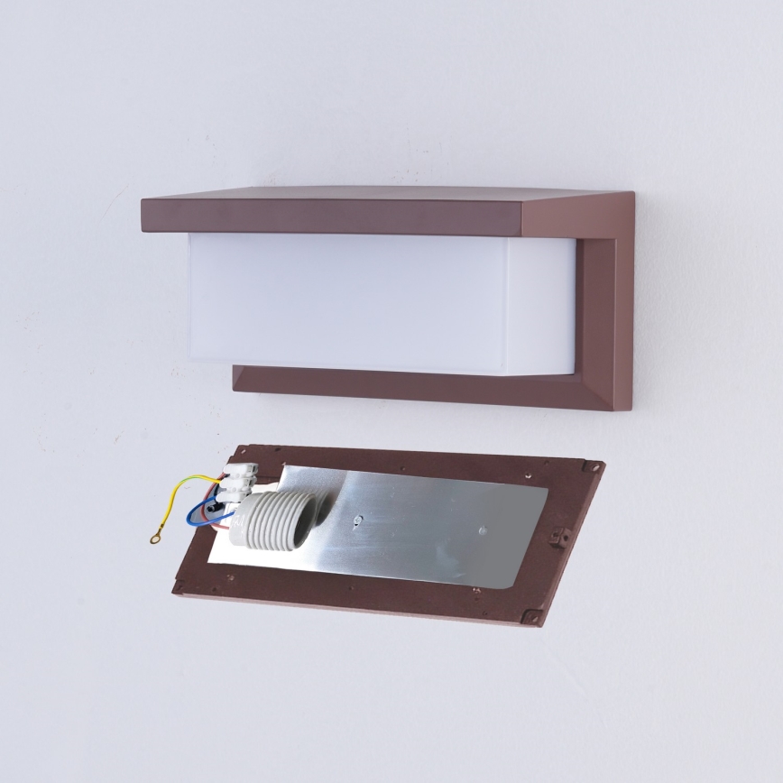 Brilagi - LED RGBW regulējams āra sienas gaismeklis BRICKY 1xE27/9W/230V 2700-6500K IP54 brūns