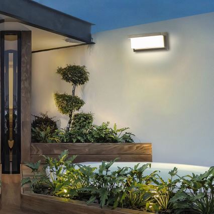 Brilagi - LED RGBW regulējams āra sienas gaismeklis BRICKY 1xE27/9W/230V 2700-6500K IP54 pelēks