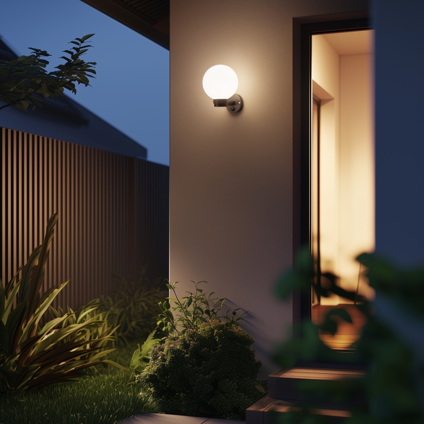 BRILAGI - LED RGBW aptumšojams āra sienas gaismeklis HARBOR 1xE27/12W/230V 2700–6500K IP33 antracīts/balts