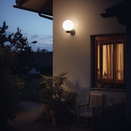 BRILAGI - LED RGBW ar regulējamu spilgtumu āra sienas gaismeklis HARBOR 1xE27/12W/230V 2700-6500K IP33 melns/balts