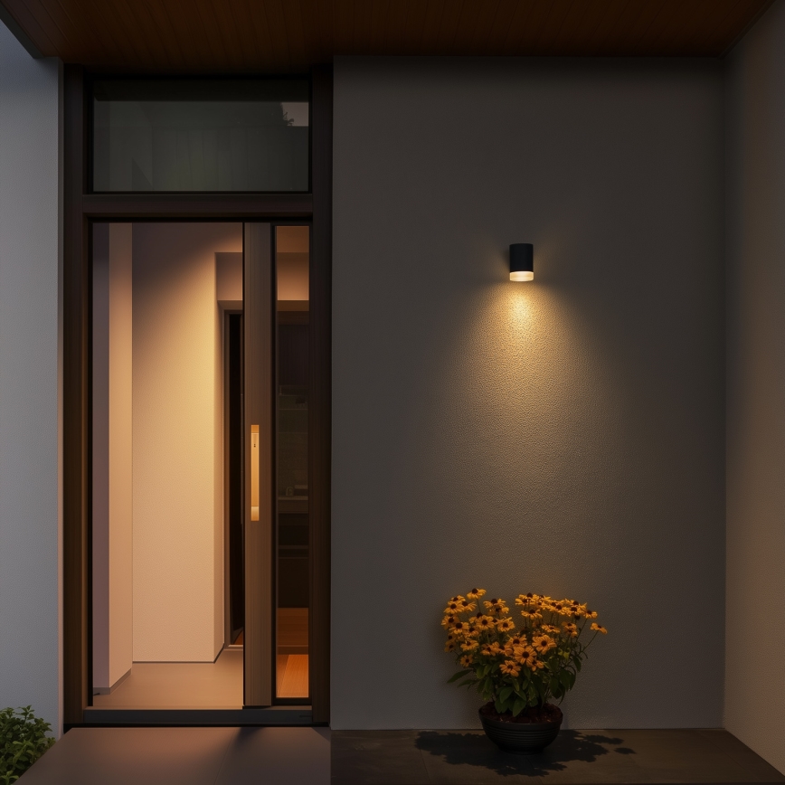 Brilagi - LED RGBW ar regulējamu spilgtumu āra sienas gaismeklis MATERA 1xGU10/4,8W/230V 3000K IP54 antracīts + tālvadības pults