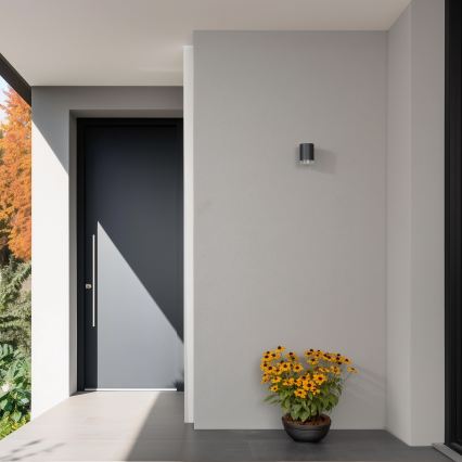 Brilagi - LED RGBW ar regulējamu spilgtumu āra sienas gaismeklis MATERA 1xGU10/4,8W/230V 3000K IP54 antracīts + tālvadības pults