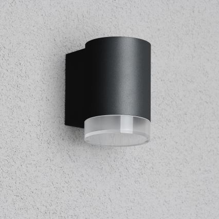Brilagi - LED RGBW aptumšojams āra sienas gaismeklis MATERA 1xGU10/4,8W/230V 3000K IP54 melns + ar tālvadības pulti