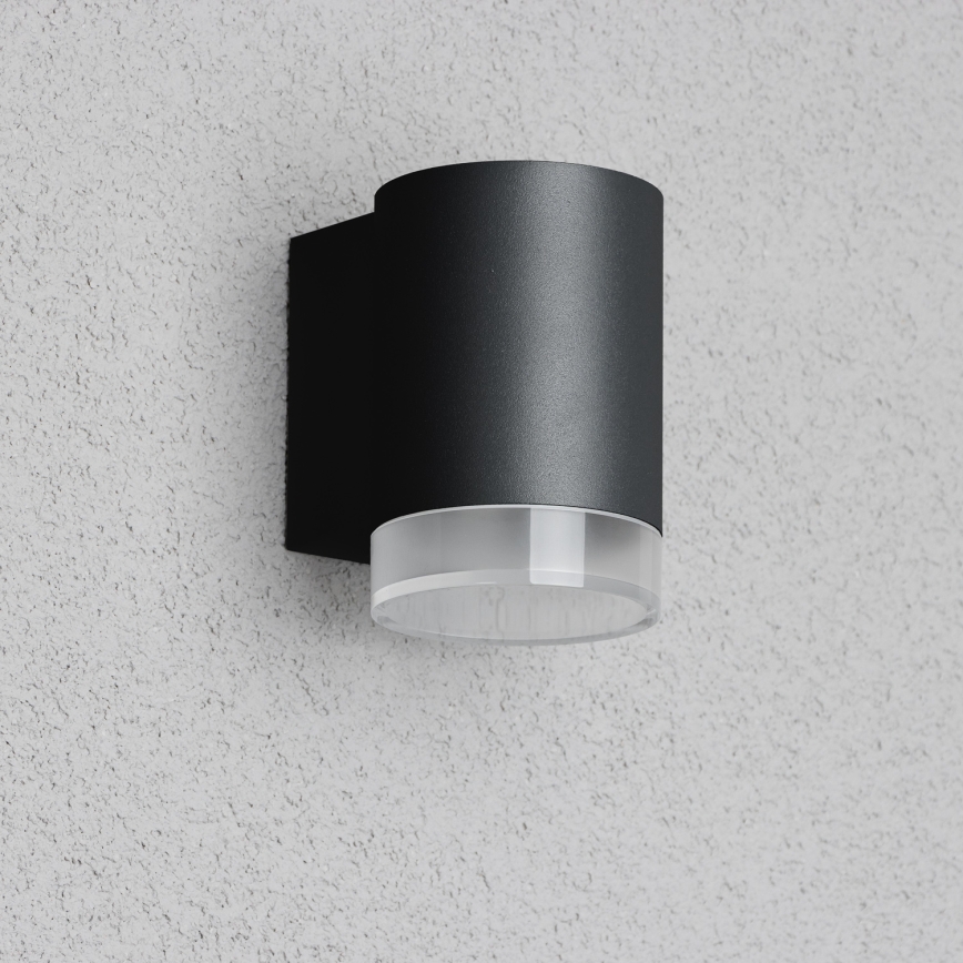 Brilagi - LED RGBW aptumšojams āra sienas gaismeklis MATERA 1xGU10/4,8W/230V 3000K IP54 melns + ar tālvadības pulti