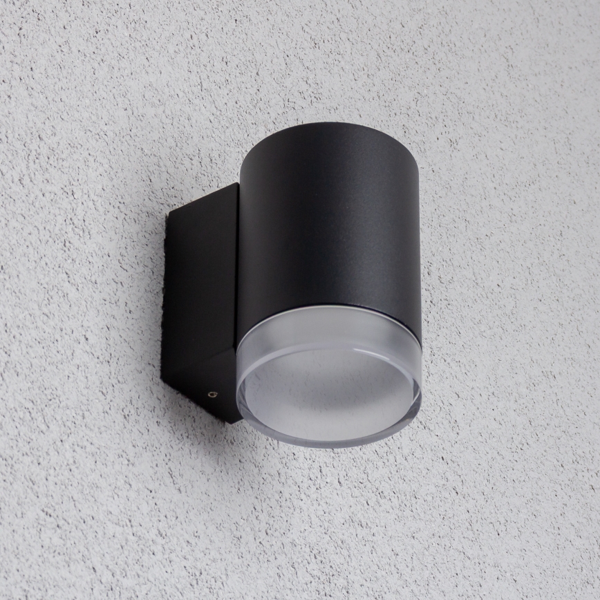Brilagi - LED RGBW aptumšojams āra sienas gaismeklis MATERA 1xGU10/4,8W/230V 3000K IP54 melns + ar tālvadības pulti