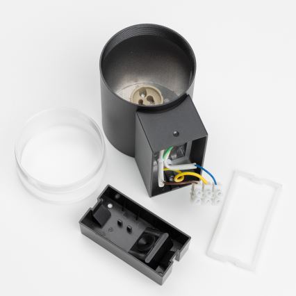 Brilagi - LED RGBW aptumšojams āra sienas gaismeklis MATERA 1xGU10/4,8W/230V 3000K IP54 melns + ar tālvadības pulti