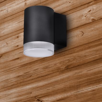 Brilagi - LED RGBW aptumšojams āra sienas gaismeklis MATERA 1xGU10/4,8W/230V 3000K IP54 melns + ar tālvadības pulti