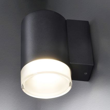 Brilagi - LED RGBW aptumšojams āra sienas gaismeklis MATERA 1xGU10/4,8W/230V 3000K IP54 melns + ar tālvadības pulti