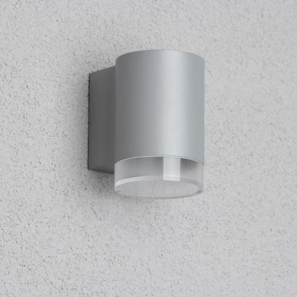 Brilagi - LED RGBW ar regulējamu spilgtumu āra sienas gaismeklis MATERA 1xGU10/4,8W/230V 3000K IP54 pelēks + ar tālvadības pulti