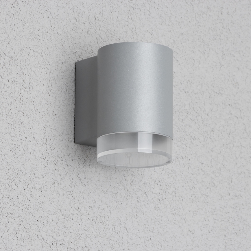 Brilagi - LED RGBW ar regulējamu spilgtumu āra sienas gaismeklis MATERA 1xGU10/4,8W/230V 3000K IP54 pelēks + ar tālvadības pulti