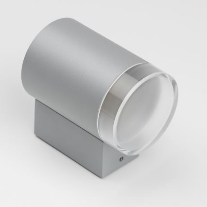 Brilagi - LED RGBW ar regulējamu spilgtumu āra sienas gaismeklis MATERA 1xGU10/4,8W/230V 3000K IP54 pelēks + ar tālvadības pulti