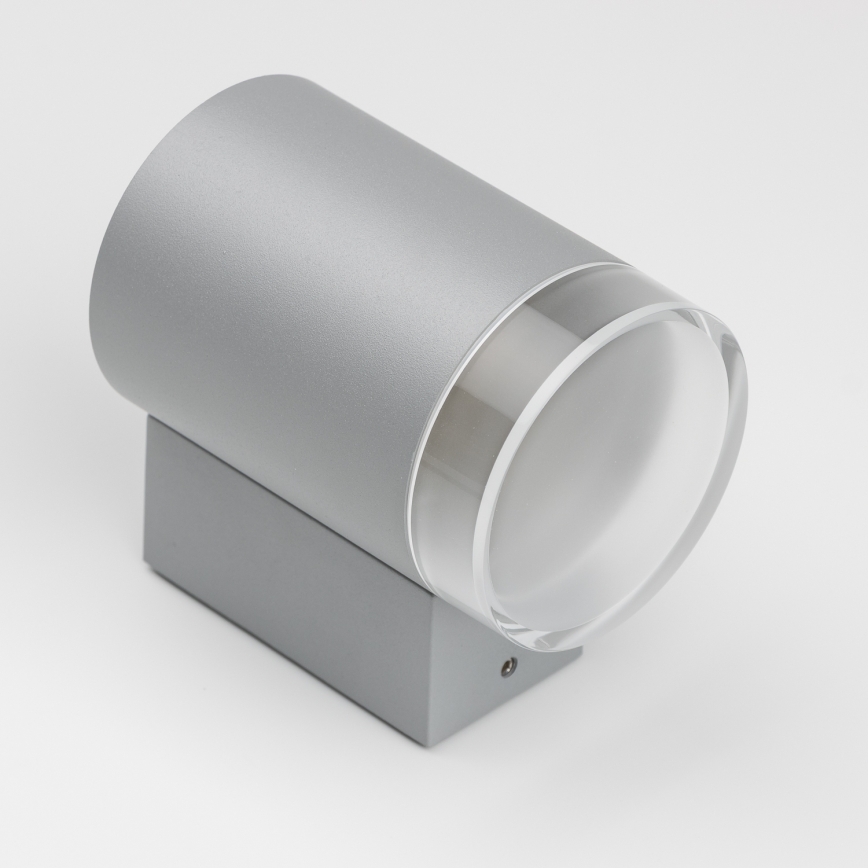 Brilagi - LED RGBW ar regulējamu spilgtumu āra sienas gaismeklis MATERA 1xGU10/4,8W/230V 3000K IP54 pelēks + ar tālvadības pulti